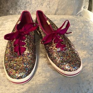 Kate Spade sparkle Keds.  Worn once!!